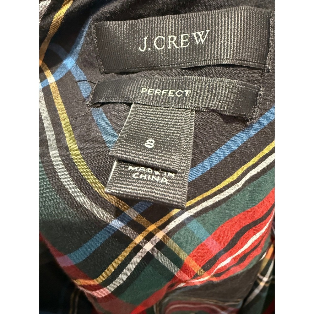 J.Crew Womens Shirt Stewart Plaid Tartan Red Green Preppy Academia Heritage/8 - Picture 4 of 9
